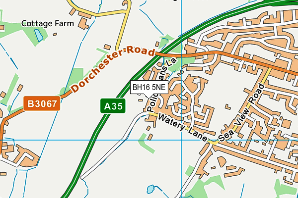 BH16 5NE map - OS VectorMap District (Ordnance Survey) BH16 5NE map - OS VectorMap District (Ordnance Survey)