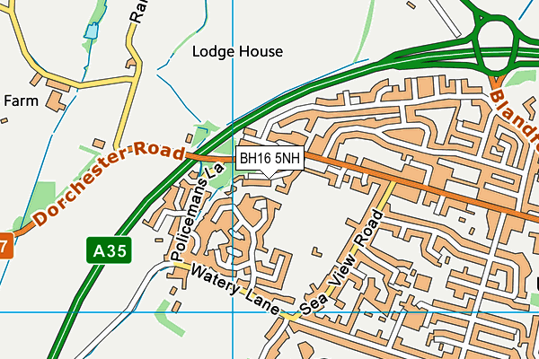 BH16 5NH map - OS VectorMap District (Ordnance Survey) BH16 5NH map - OS VectorMap District (Ordnance Survey)