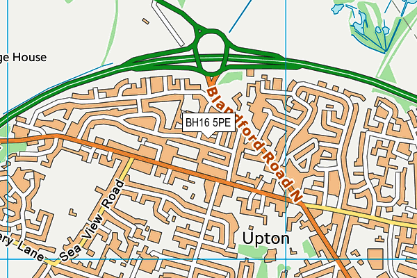 BH16 5PE map - OS VectorMap District (Ordnance Survey) BH16 5PE map - OS VectorMap District (Ordnance Survey)