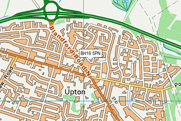BH16 5PN map - OS VectorMap District (Ordnance Survey) BH16 5PN map - OS VectorMap District (Ordnance Survey)