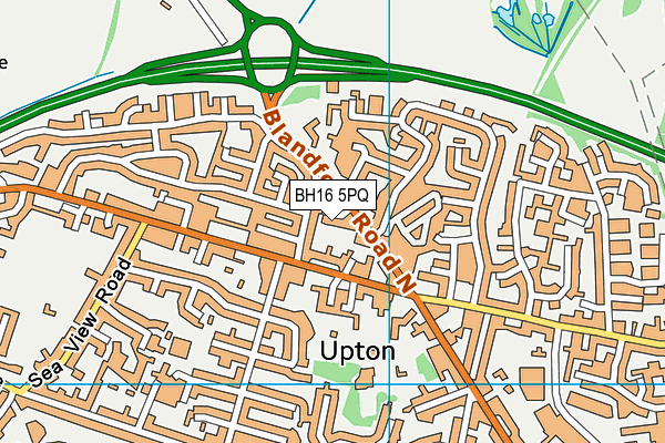 BH16 5PQ map - OS VectorMap District (Ordnance Survey)