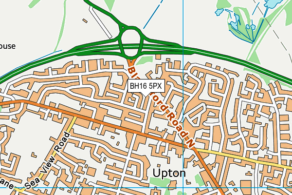 BH16 5PX map - OS VectorMap District (Ordnance Survey) BH16 5PX map - OS VectorMap District (Ordnance Survey)