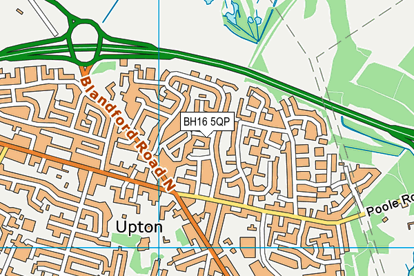 BH16 5QP map - OS VectorMap District (Ordnance Survey) BH16 5QP map - OS VectorMap District (Ordnance Survey)