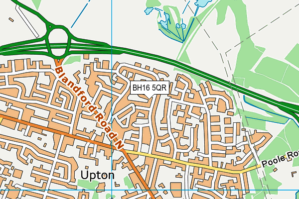 BH16 5QR map - OS VectorMap District (Ordnance Survey)