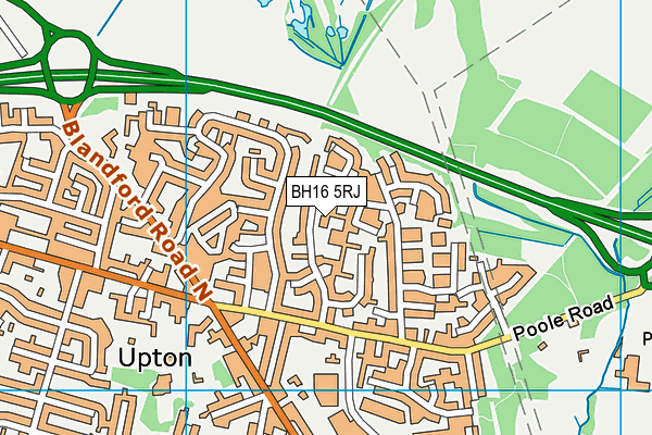 BH16 5RJ map - OS VectorMap District (Ordnance Survey) BH16 5RJ map - OS VectorMap District (Ordnance Survey)