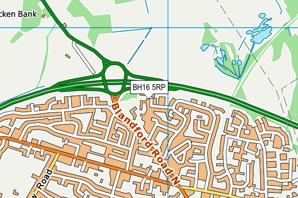 BH16 5RP map - OS VectorMap District (Ordnance Survey) BH16 5RP map - OS VectorMap District (Ordnance Survey)