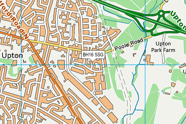 BH16 5SG map - OS VectorMap District (Ordnance Survey)