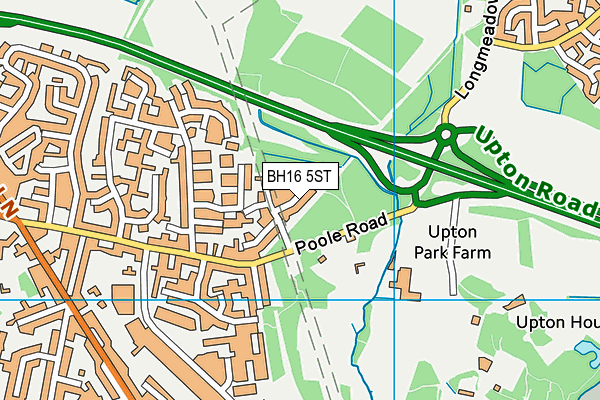 BH16 5ST map - OS VectorMap District (Ordnance Survey) BH16 5ST map - OS VectorMap District (Ordnance Survey)