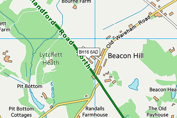 BH16 6AD map - OS VectorMap District (Ordnance Survey) BH16 6AD map - OS VectorMap District (Ordnance Survey)