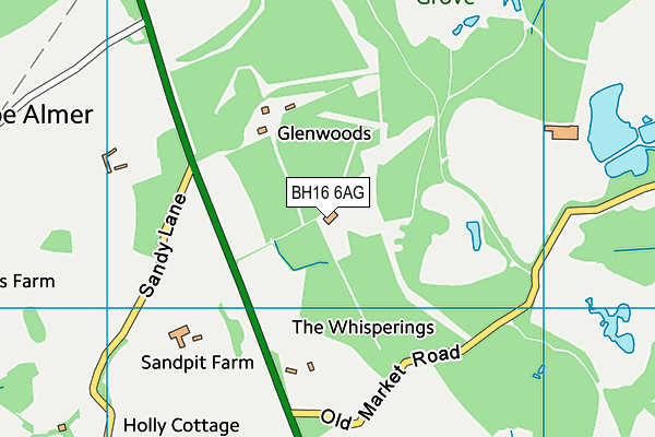 BH16 6AG map - OS VectorMap District (Ordnance Survey) BH16 6AG map - OS VectorMap District (Ordnance Survey)