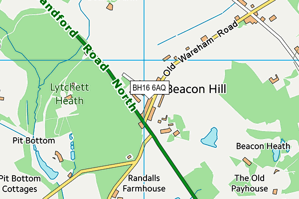 BH16 6AQ map - OS VectorMap District (Ordnance Survey) BH16 6AQ map - OS VectorMap District (Ordnance Survey)