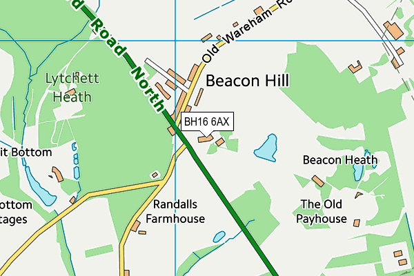 BH16 6AX map - OS VectorMap District (Ordnance Survey) BH16 6AX map - OS VectorMap District (Ordnance Survey)