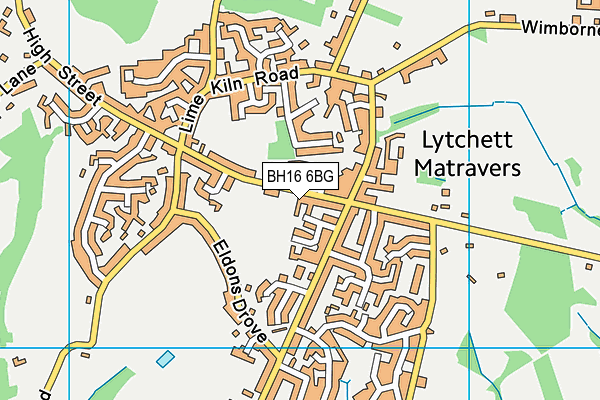 BH16 6BG map - OS VectorMap District (Ordnance Survey)