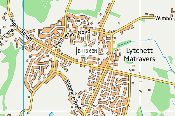BH16 6BN map - OS VectorMap District (Ordnance Survey) BH16 6BN map - OS VectorMap District (Ordnance Survey)
