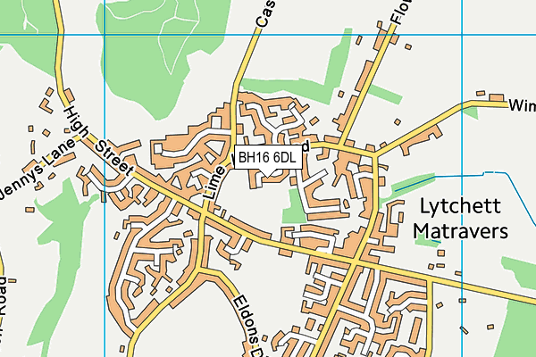 BH16 6DL map - OS VectorMap District (Ordnance Survey) BH16 6DL map - OS VectorMap District (Ordnance Survey)
