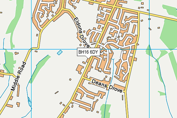 BH16 6DY map - OS VectorMap District (Ordnance Survey) BH16 6DY map - OS VectorMap District (Ordnance Survey)