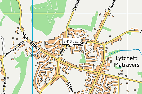 BH16 6EL map - OS VectorMap District (Ordnance Survey) BH16 6EL map - OS VectorMap District (Ordnance Survey)