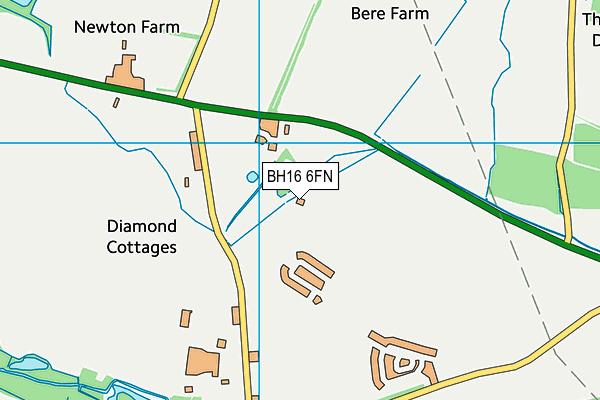 BH16 6FN map - OS VectorMap District (Ordnance Survey) BH16 6FN map - OS VectorMap District (Ordnance Survey)