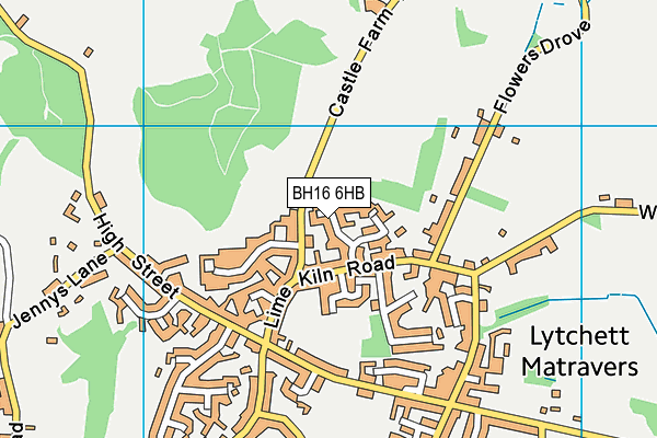 BH16 6HB map - OS VectorMap District (Ordnance Survey) BH16 6HB map - OS VectorMap District (Ordnance Survey)