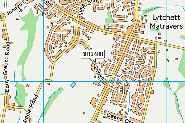 BH16 6HH map - OS VectorMap District (Ordnance Survey) BH16 6HH map - OS VectorMap District (Ordnance Survey)