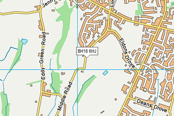 BH16 6HJ map - OS VectorMap District (Ordnance Survey) BH16 6HJ map - OS VectorMap District (Ordnance Survey)