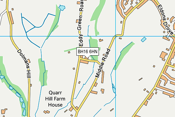 BH16 6HN map - OS VectorMap District (Ordnance Survey) BH16 6HN map - OS VectorMap District (Ordnance Survey)