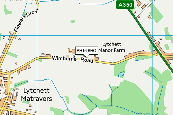 BH16 6HQ map - OS VectorMap District (Ordnance Survey) BH16 6HQ map - OS VectorMap District (Ordnance Survey)