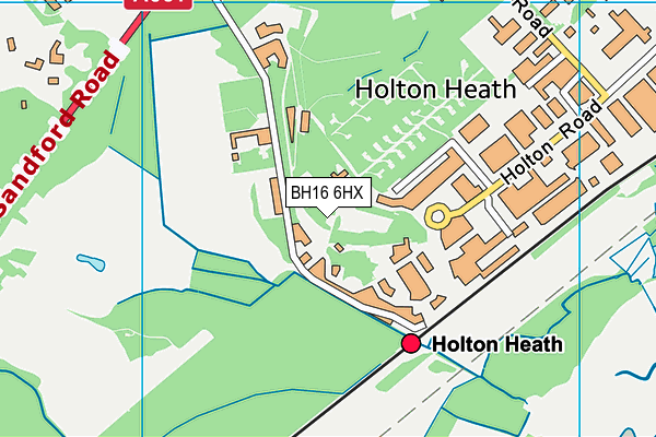 BH16 6HX map - OS VectorMap District (Ordnance Survey)
