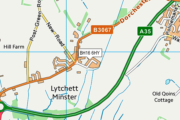 BH16 6HY map - OS VectorMap District (Ordnance Survey)