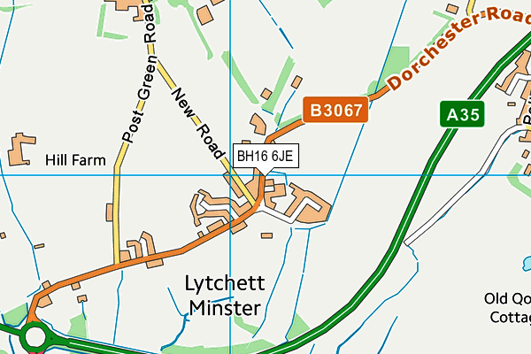 BH16 6JE map - OS VectorMap District (Ordnance Survey) BH16 6JE map - OS VectorMap District (Ordnance Survey)