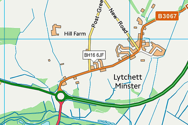 BH16 6JF map - OS VectorMap District (Ordnance Survey) BH16 6JF map - OS VectorMap District (Ordnance Survey)