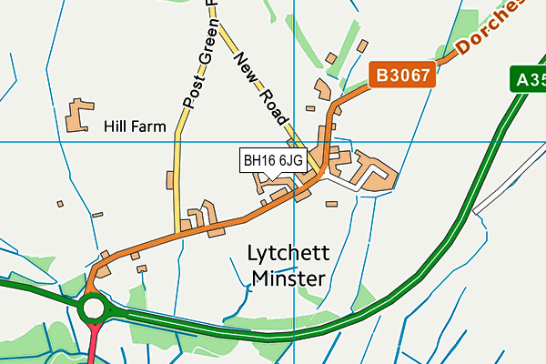 BH16 6JG map - OS VectorMap District (Ordnance Survey)