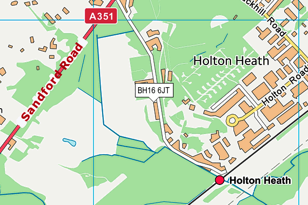 BH16 6JT map - OS VectorMap District (Ordnance Survey) BH16 6JT map - OS VectorMap District (Ordnance Survey)