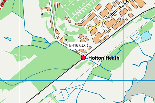 BH16 6JX map - OS VectorMap District (Ordnance Survey) BH16 6JX map - OS VectorMap District (Ordnance Survey)