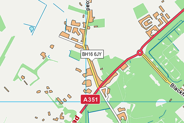 BH16 6JY map - OS VectorMap District (Ordnance Survey)