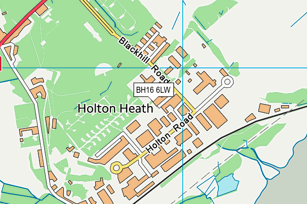 BH16 6LW map - OS VectorMap District (Ordnance Survey)