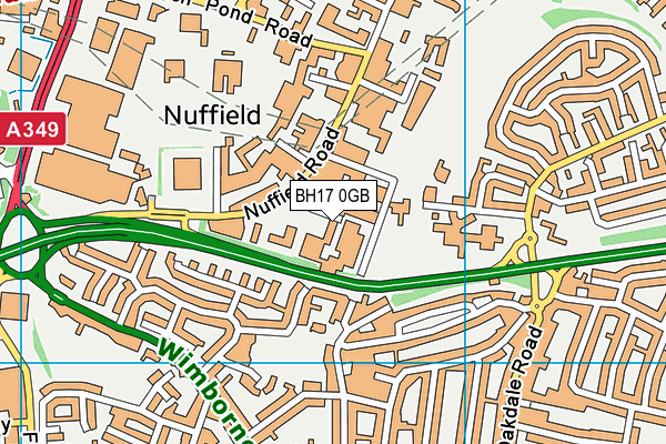 BH17 0GB map - OS VectorMap District (Ordnance Survey) BH17 0GB map - OS VectorMap District (Ordnance Survey)