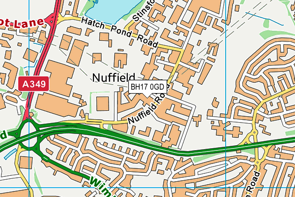 BH17 0GD map - OS VectorMap District (Ordnance Survey) BH17 0GD map - OS VectorMap District (Ordnance Survey)