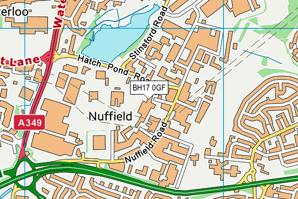 BH17 0GF map - OS VectorMap District (Ordnance Survey) BH17 0GF map - OS VectorMap District (Ordnance Survey)