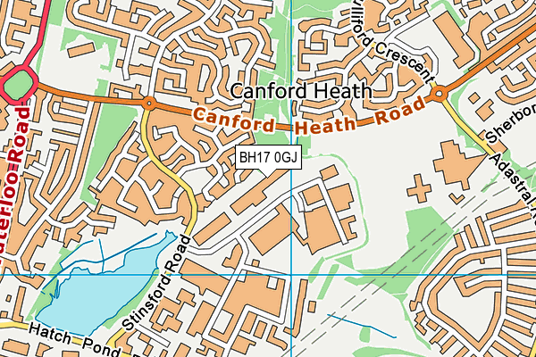 BH17 0GJ map - OS VectorMap District (Ordnance Survey) BH17 0GJ map - OS VectorMap District (Ordnance Survey)