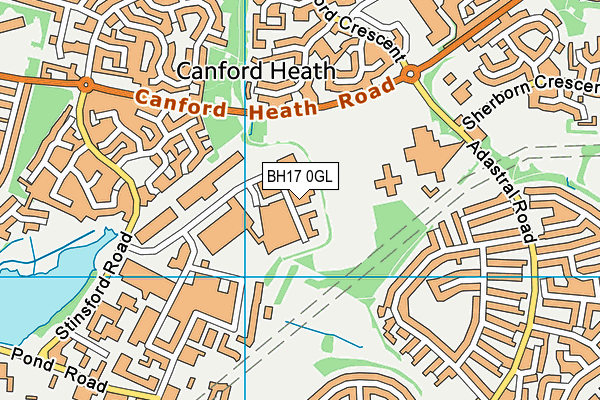 BH17 0GL map - OS VectorMap District (Ordnance Survey) BH17 0GL map - OS VectorMap District (Ordnance Survey)