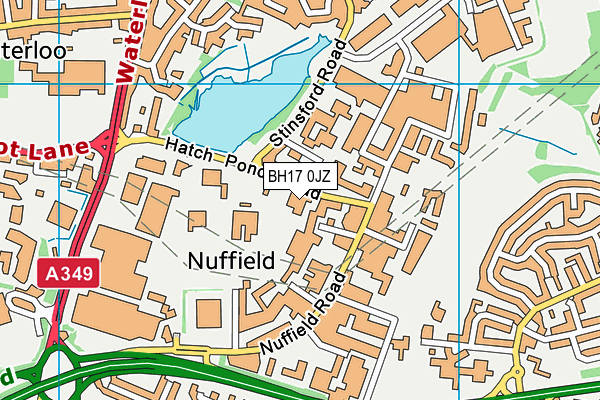 BH17 0JZ map - OS VectorMap District (Ordnance Survey)