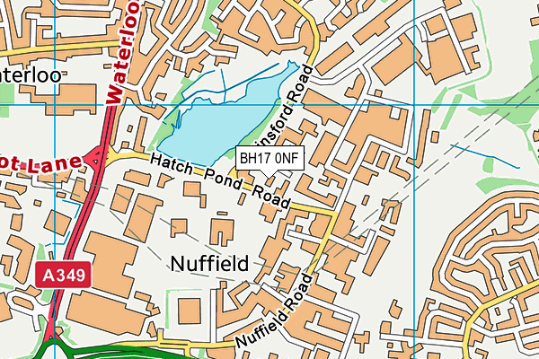 BH17 0NF map - OS VectorMap District (Ordnance Survey) BH17 0NF map - OS VectorMap District (Ordnance Survey)