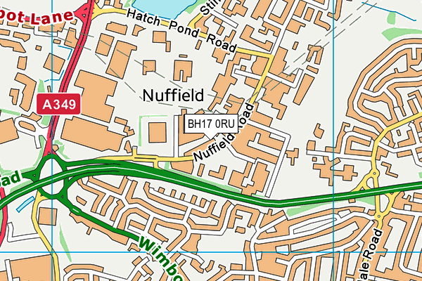 BH17 0RU map - OS VectorMap District (Ordnance Survey)