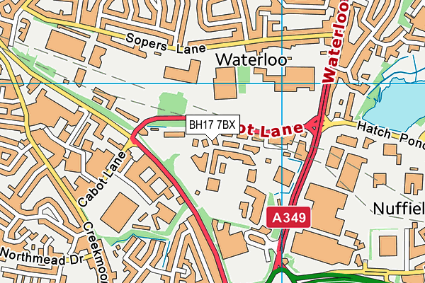 BH17 7BX map - OS VectorMap District (Ordnance Survey)