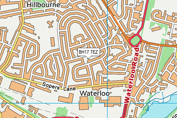BH17 7EZ map - OS VectorMap District (Ordnance Survey) BH17 7EZ map - OS VectorMap District (Ordnance Survey)