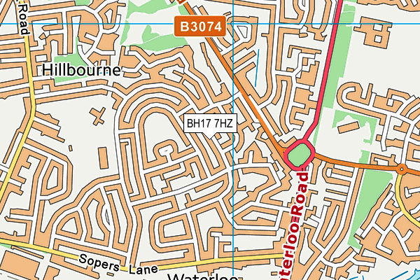 BH17 7HZ map - OS VectorMap District (Ordnance Survey) BH17 7HZ map - OS VectorMap District (Ordnance Survey)