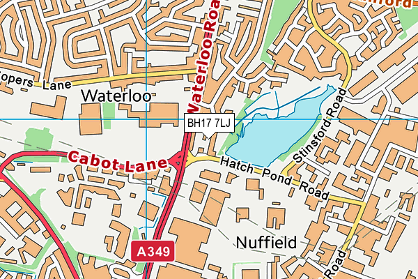 BH17 7LJ map - OS VectorMap District (Ordnance Survey)