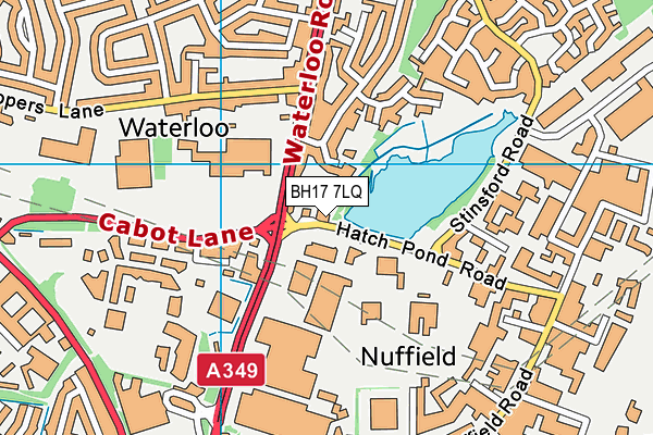 BH17 7LQ map - OS VectorMap District (Ordnance Survey) BH17 7LQ map - OS VectorMap District (Ordnance Survey)