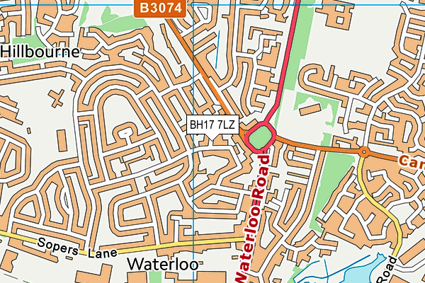 BH17 7LZ map - OS VectorMap District (Ordnance Survey)